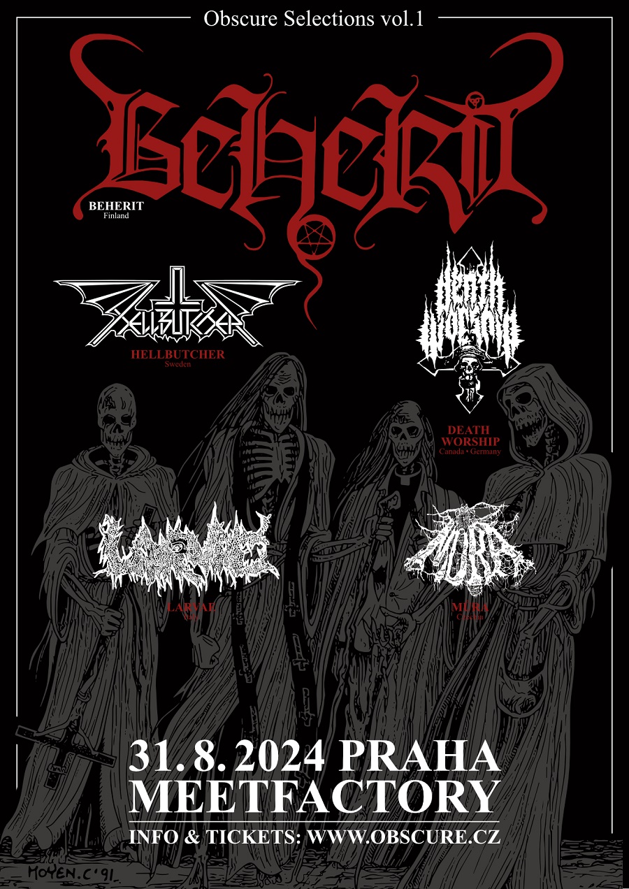 Beherit, Hellbutcher, Death Worship, Larvae, Můra